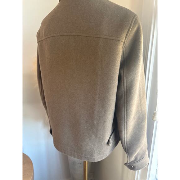 Uniqlo Single Collar Short Zip Jacket Unisex XS Minimalist Peacoat Bomber Coat - Picture 11 of 11